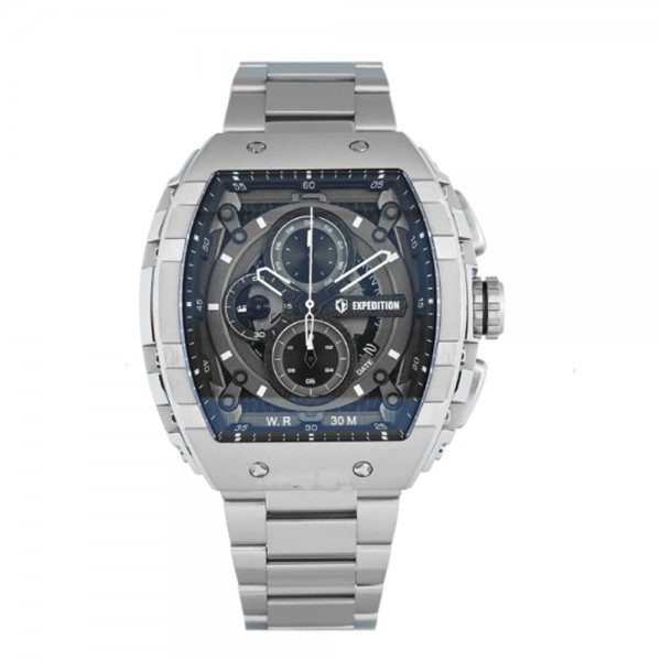 Expedition 6782 Silver Black Man Steel MCBSSBASL